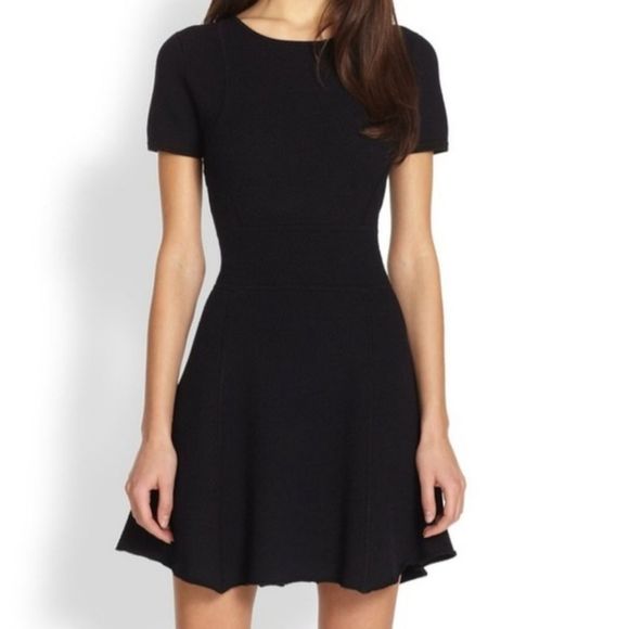 Theory "Alancy Mega" knit cap sleeve Dress large - Picture 2 of 8